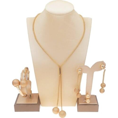 Yulaili Well-Designed Hot-Selling Round Pattern Long Chain Jewelry Set and Lndia Polki Bride and Jewelry Sets Series Wholesale