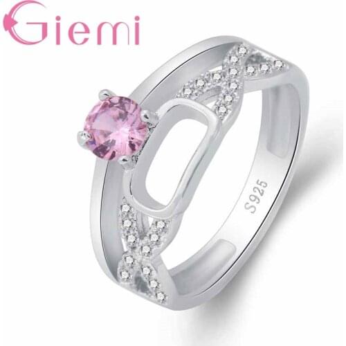 New Arrival Female Girls Paticular Jewelry Fashion Geometric Cross Hollow Shape Top 925 Sterling Silver Rings