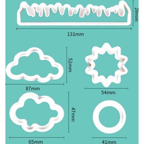 1PCS/Set Cloud Shape Cookie Cutter Custom Made 3D Printed Fondant Cookie Cutter Biscuit Mold for Cake Decorating Tools New