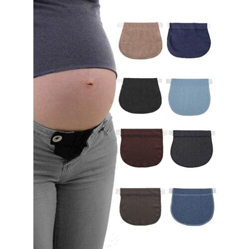 1Pc Pregnancy Adjustable Extender Waist Band Pants Jeans Elastic Waistband Belt with Extend Button Garment Accessories