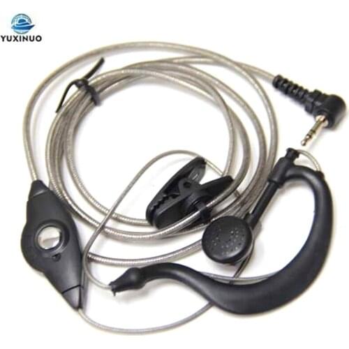 1Pin 2.5mm Jack PTT Mic Earhook Aluminum Foil Wire Headset Earphone for Motorola TLKR T3 T6 T60 T80 MR350R T6200 T6200C Radio