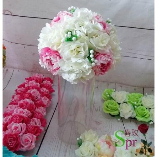 SPRFree shipping!10pcs/lot wedding table flowers ball centerpiece wedding road lead artificial flower wall backdrop decor flore