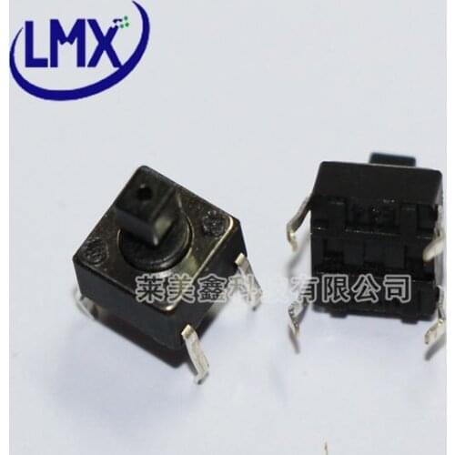 200PCS Touch Switch 6*6*7.3 DIP PLUG PIN 4 Pin Mico Tact Switch Square Head 2.8mm 2.3mm