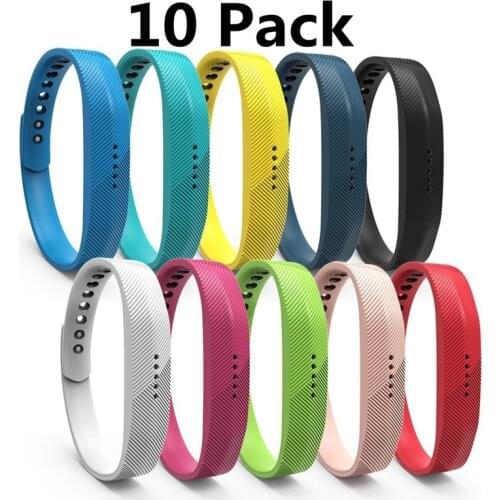 3/6/10/12 Pack) Replacement Strap Watchband For Fitbit Flex 2 Bracelet Soft Sport Silicone Wrist Strap For Fitbit Flex 2