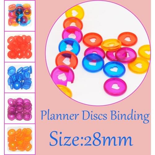 30pcs 28mm Plastic Ring Binder Notebook Binding Buckle Mushroom Rings Binding DIY Loose-leaf Ring Binding Discs Office Supplies