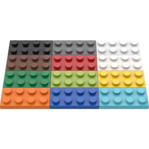 30PCS Plate 2*4 Building Blocks Compatible Major Brand Kids Toys 3020 Early Learning MOC Education Gifts
