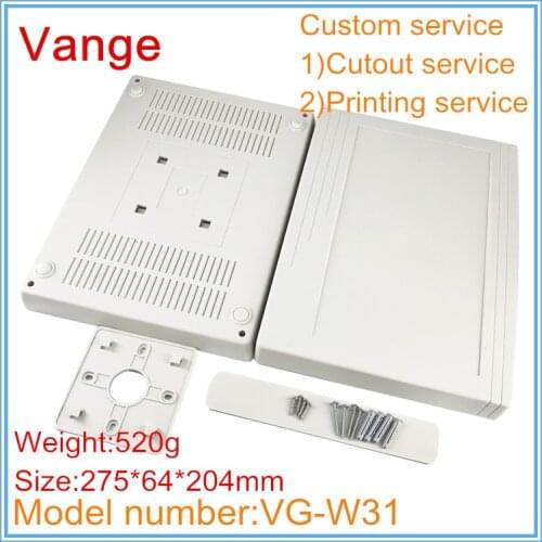 4pcs/lot amplifier chassis project cases 275*64*204mm wall-mounted ABS plastic housing junction boxes for signal launcher