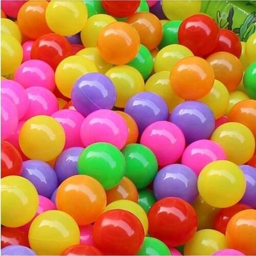 50 pcs/lot Eco-Friendly Colorful Ball Soft Plastic Ocean Ball Funny Baby Kid Swim Pit Toy Water Pool Ocean Wave Ball Dia 4-5.5 c
