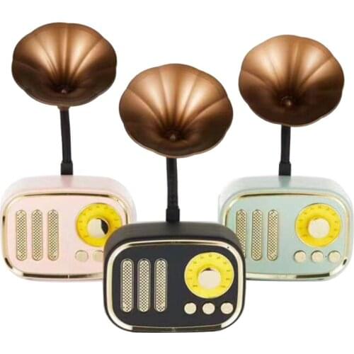 A67 Creative Retro Gramophone Mini Wireless Bluetooth Speaker Desktop Computer Speaker 32GB bluetooth mini speaker FM