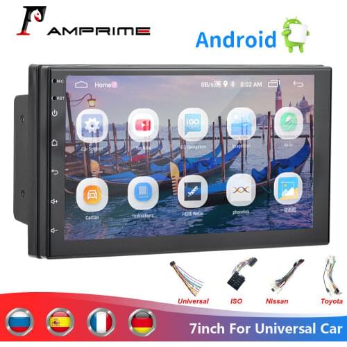 AMPrime Android 2din Car Radio GPS WIfi Multimedia Player Universal 7" Audio Stereo For Volkswagen Nissan Hyundai Kia Toyota