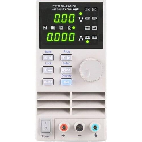 Free Shipping High Accuracy Adjustable Digital DC Power Supply 10mV/1mA 60V/8A/180W Electric Laboratory Power Instrument Meter