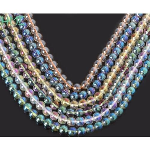 8mm 48pcs Round Crystal Beads Glass Loose Spacer Beads for Jewelry Making DIY Earring Necklace Bracelet Earrings Accessories
