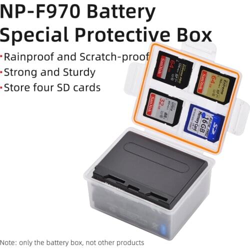 KingMa 10PCS Plastic Battery Storage Case Battery Holder Box For Sony NP-F970 Battery HVR-HD1000C 1500C 2500C DSR-DP198P