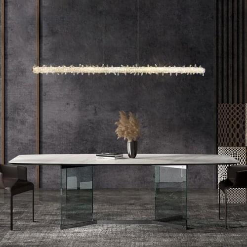 One word long restaurant lamp light luxury crystal lamp modern net red bar table lamp chandelier personality creative table lamp