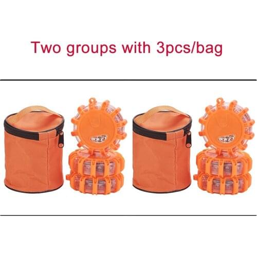 Two groups 3pcs/bag Car Emergency road Rescue safety help flashing lights Road Flare Flashing Safety Warning Lights