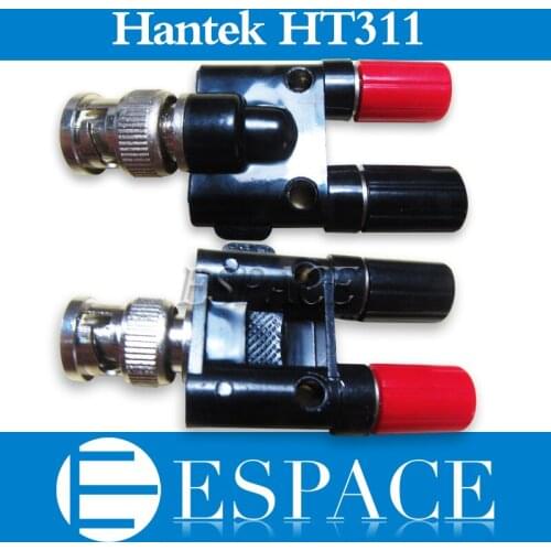 Ht311 New Bnc Male Plug To 2 Dual Jack Female Coaxial Connector For Hantek Tektronix Etc. Free Shipping