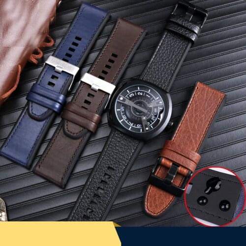 Leather strap Double-layer strap Large size watchband 28mm for DZ7311 7396 7331 7332 7395 silicone watch bracelet