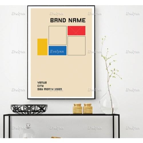 Minimal Bauhaus Art Poster - Music Electronic Indie Rock Illustration Design Wall Art Prints Home Decor Canvas Floating Frame