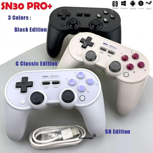 Newest 8Bitdo SN30 Pro+ SN30 Pro SF30 Pro Bluetooth wireless Gamepad Controller for Windows Android macOS Nintendo Switch Steam
