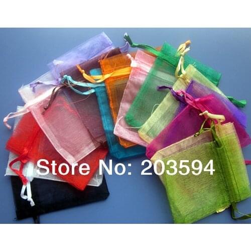 Wholesale Organza Bags 13x18cm,Drawable Wedding Gift Bags & Pouches,300pcs/lot