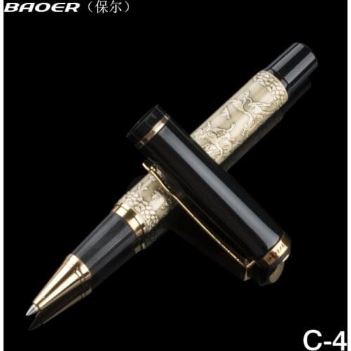Genuine Baoer 507 Roller ball Pen Golden Xubeihong "the eight horses" Medium Nib rollerball Pen