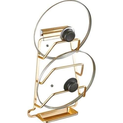 Punch-free Cover Rack With Drain Pan Space Aluminum Cutting Board Chopping Board Storage Rack Kitchen Wall Hanging Rack