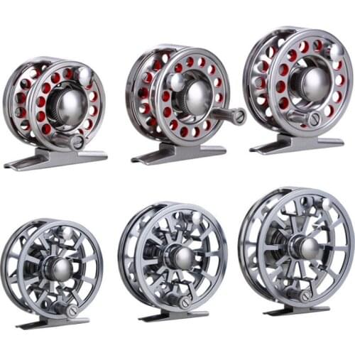 Full Aluminum Ice Fishing Reel left/right handed V-shape Ice Fishing Wheel Fly Fishing Reels Front
