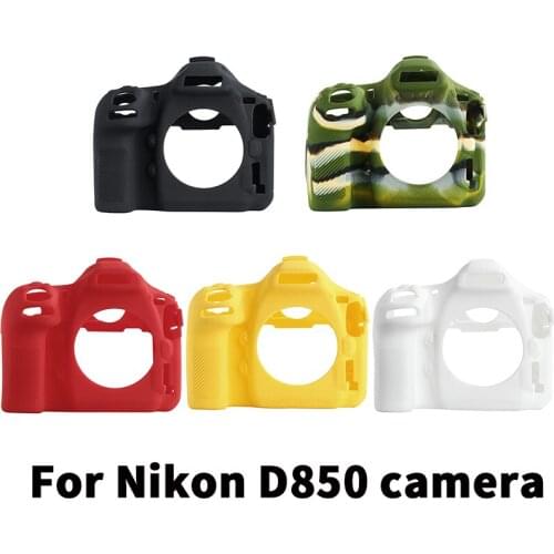 Qeento D850 SLR Silicone bag Lightweight Camera Bag Case Cover for Nikon D850 camera Black Camouflage yellow red colour