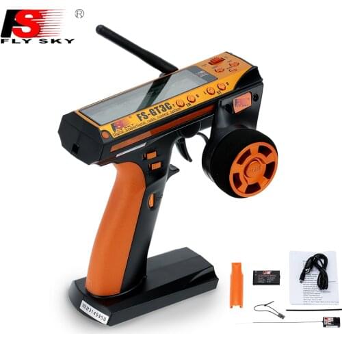 FLYSKY FS-GT3C GT3C RC Car Radio Transmitter Built-in 800mah Battery with GR3E Receiver for 4WD RC Car Truck Crawler Jeep Boat