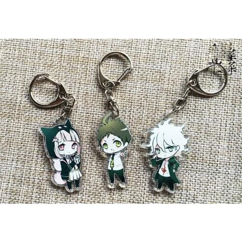 Danganronpa Nanami ChiaKi Key Chain Key Ring Pendant For Gift New Keychains Hinata Hajime Cosplay Keychain Komaeda Nagito