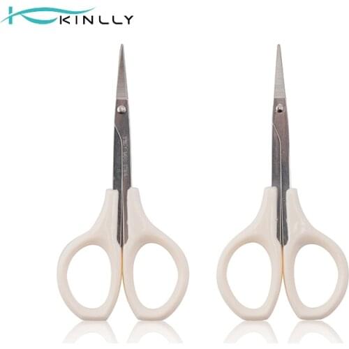 Slim Sharp Tip Makeup Eyebrow Scissors Curved Tip Beauty Scissors Small Manicure Trimming