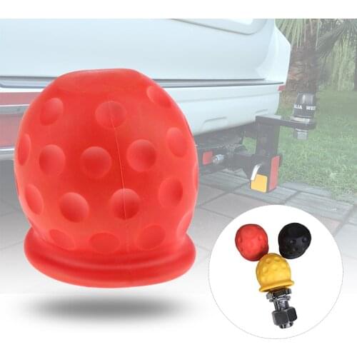 Universal 50mm Tow Bar Ball Cover Cap Towing Hitch Caravan Trailer Towball Protect For Car Truck Trailer RV Camper ATV 3 Colors