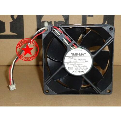 NMB-MAT 3110KL-04W-B79 F03 DC 12V 0.38A 80X80X25mm Server Cooling Fan