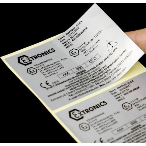 Waterproof Dumb Silver PVC Labels Custom Logo Stickers OEM Adhesive Label