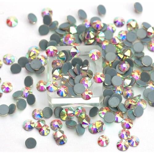 All Sizes AB Hot Fix Rhinestone Glass Crystal Flatback Austrian Hotfix Rhinestones For Wedding Dress