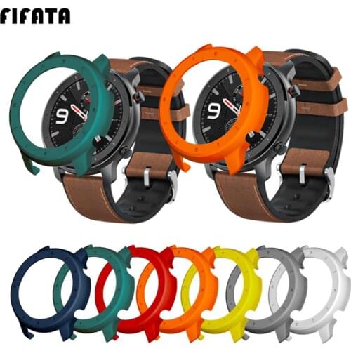 FIFATA Protective Case For Amazfit GTR Shell Protector Frame For Xiaomi Huami GTR 47/42mm Smart Watch Protector Sleeve PC Cover