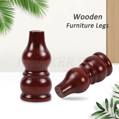 Wooden Round Gourd Furniture Legs Mid-Century Modern Sofa Armchair Recliner Dresser Cabinet TV Stands Furniture Legs