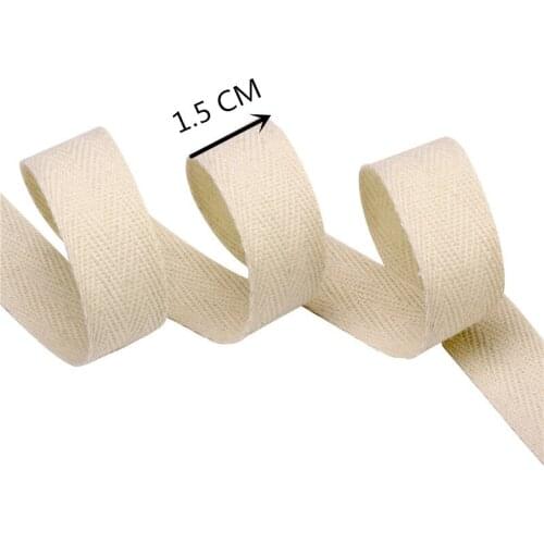 1.5 cm width cotton ribbon band tape string for sewing cloth material