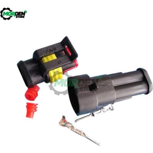 1Set 2Pin Waterproof Electrical Wire Connector Plug for Car Waterproof Connector Auto Connectors terminals