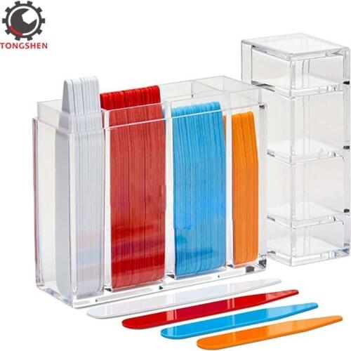 100Pcs 4Colour Coded Collar Stays plastic Collar Stays Gift Present For Man Shirt Bone Stiffeners Insert Shirt Collar Support