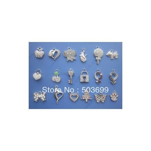 100pcs zinc alloy metal mixed many ' Point of full diamond pendant ' enamel pendant enamel charms 27*23mm