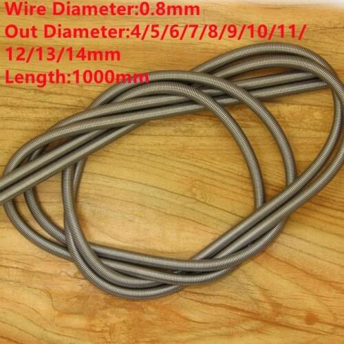 2PCS, High Quality Small Compression Spring Long Flexible Extension Spring,0.8 Wire Diameter*(4-13)mm Out Diameter*1000mm Length