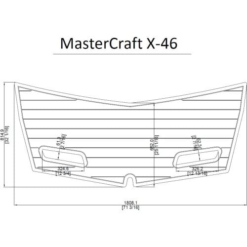 2014 MasterCraft X-46 Swim Platform Pad Boat EVA Teak Decking 1/4" 6mm