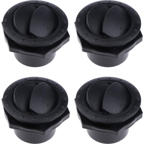 Pack of 4 Dashboard Air Conditioning Deflector Outlet Side Roof Vent for Car RV Boats Yacht - Black