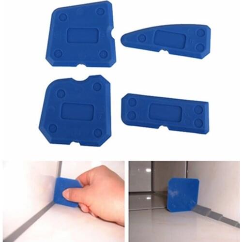 4pcs/Set Glass Glue Shovel Silicone Gel Squeegees Sealant Angle Corner Spreader Spatula Rubber Scraper Cement Residual Glue