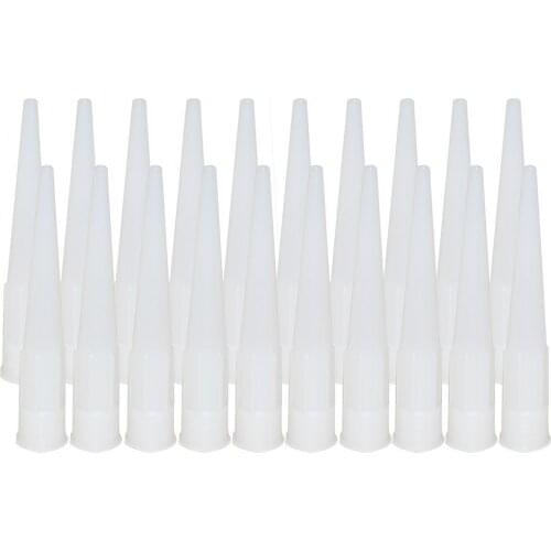 50pcs Mastic / Silicone Sealant Spare Nozzles Plastic Caulking Gun Nozzles Glass Glue Caulking Tips Applicator