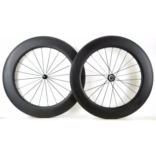 700C 88mm depth carbon wheels 25mm width clincher/Tubular Road bike full carbon fiber wheelset 3K matte finish U-shape rim