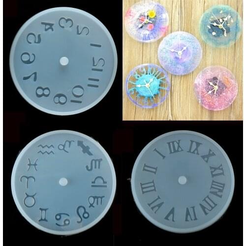 9.8cm Roman Numerals Constellation Clock Silicone Mold For Epoxy Resin Jewelry Making DIY Hand Craft