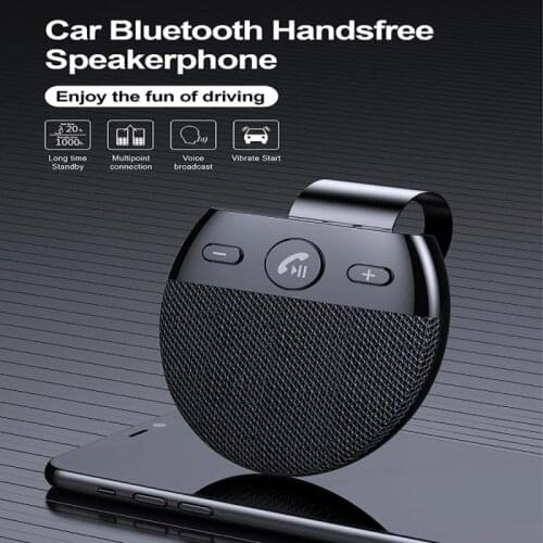 Car Voice-activatedBluetooth Player Sun Visor Mobile Phone Hands-free Call Long Battery Life Digital Power Amplifie Transmitter