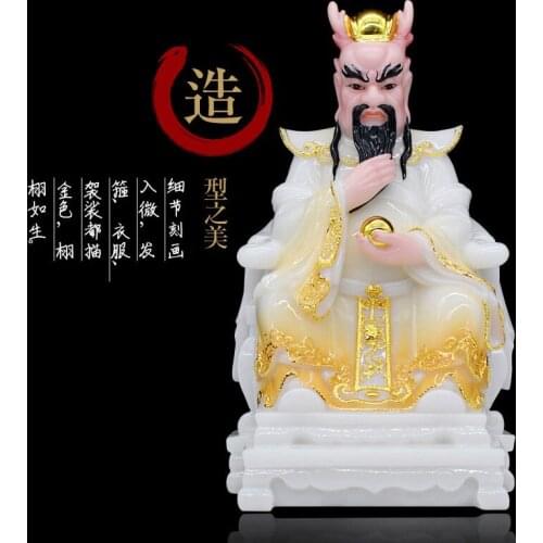 Southeast Asia HOME family protection shop company Prosperity GOOD luck Dragon King Long wang God gilding jade FENG SHUI statue